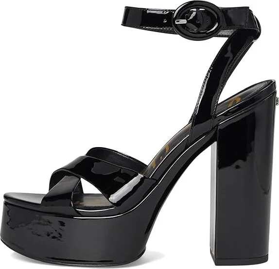 Sam Edelman Savannah High Women's Heels Black Patent : 11 M, Faux Leather - Image 6