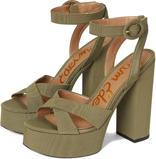 Sam Edelman Savannah High Women's Heels Light Olive : 6 M, Textile