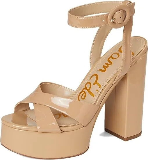Sam Edelman Savannah High Women's Heels Sienna Tan : 8.5 M, Faux Leather - Image 5