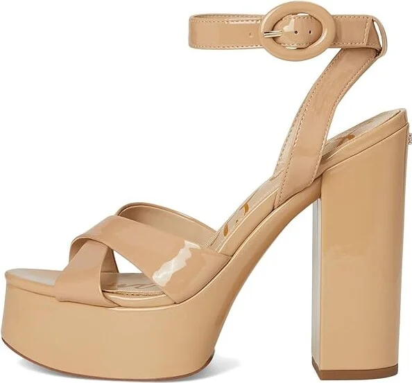 Sam Edelman Savannah High Women's Heels Sienna Tan : 8.5 M, Faux Leather - Image 6
