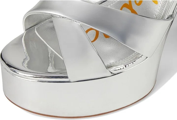 Sam Edelman Savannah High Women's Heels Soft Silver : 7 M, Faux Leather - Image 7