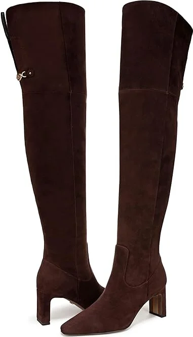 Sam Edelman Shea Women's Boots Cafe Noir Wide Calf : 10.5 M, Leather