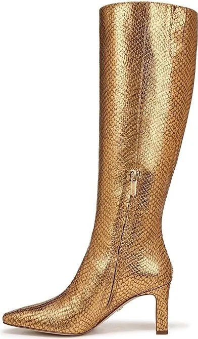 Sam Edelman Sylvia 2 Women's Boots Medallion Gold Snake : 7.5 M, Leather - Image 5