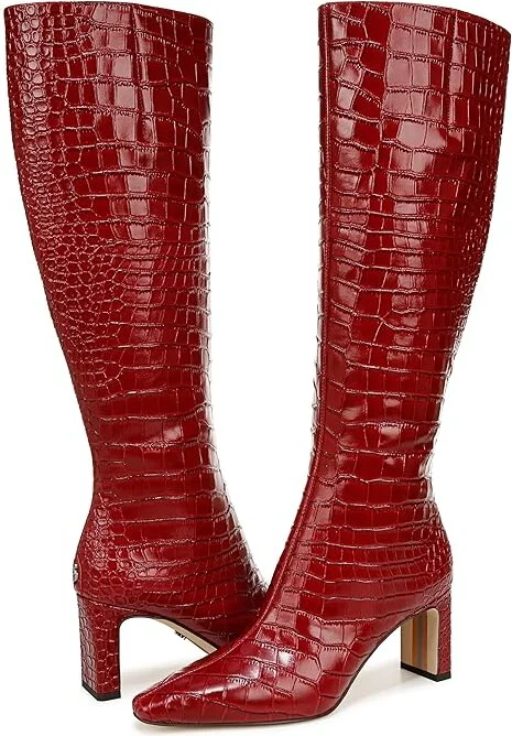 Sam Edelman Sylvia 2 Women's Boots Scarlet Cherry : 11 M, Leather - Image 4