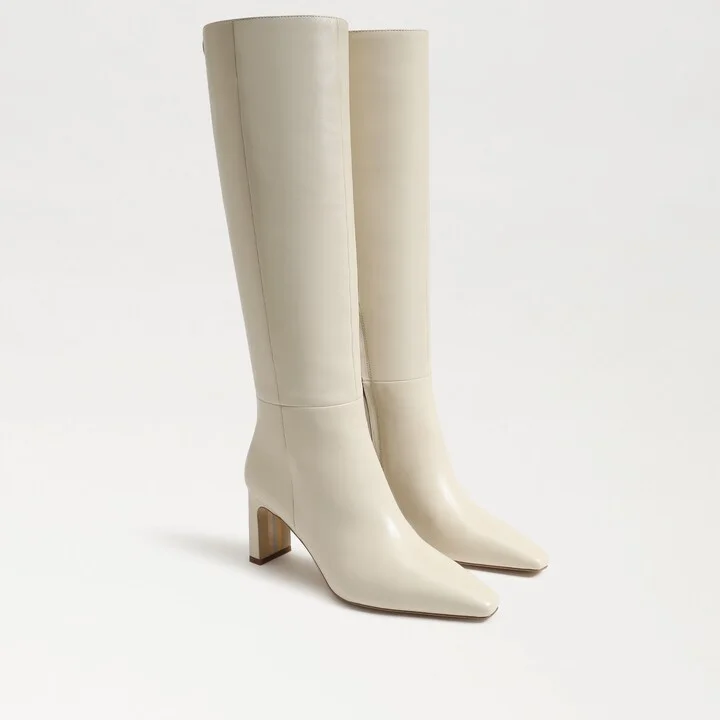 Sam Edelman Sylvia Knee High Boot Modern Ivory Leather