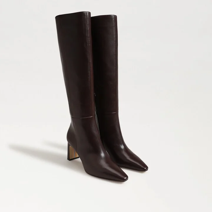 Sam Edelman Sylvia Knee High Boot Spiced Pecan Leather
