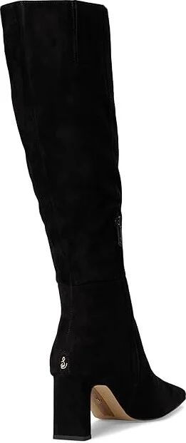 Sam Edelman Sylvia Wide Calf Women's Shoes Black Suede Wide Calf : 12 M, Leather - Image 4