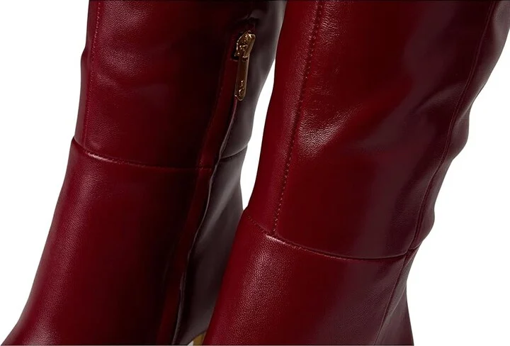 Sam Edelman Sylvia Wide Calf Women's Shoes Cabernet Red Wide Calf : 7.5 M, Leather - Image 7