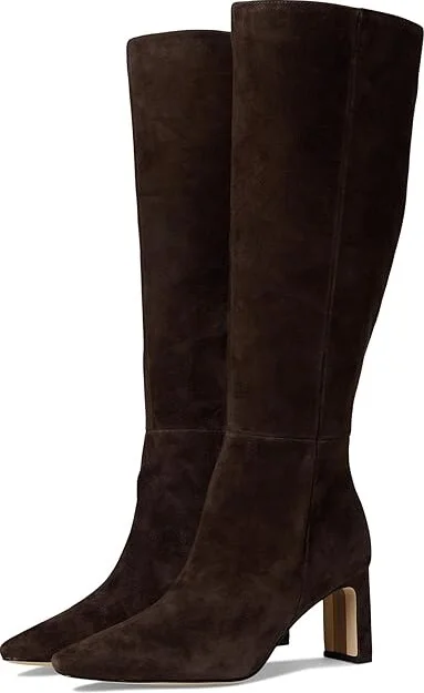 Sam Edelman Sylvia Wide Calf Women's Shoes Chocolate Brown Wide Calf : 7.5 M, Leather