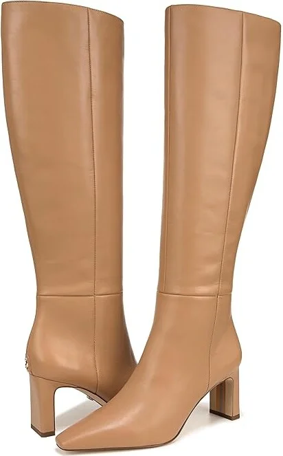 Sam Edelman Sylvia Wide Calf Women's Shoes Luxe Tan Wide Calf : 7 M, Leather - Image 4
