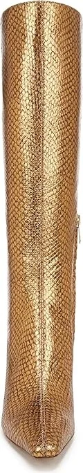 Sam Edelman Sylvia Wide Calf Women's Shoes Medallion Gold Snake Wide Calf : 7.5 M, Leather/Rubber - Image 4