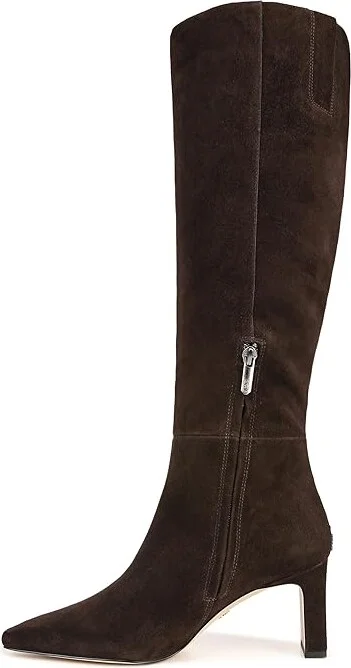 Sam Edelman Sylvia Women's Shoes Chocolate Brown Suede : 9.5 M, Leather - Image 5