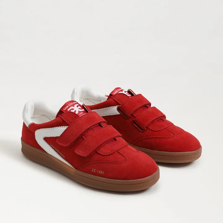 Sam Edelman Talia Slip On Sneaker Red Coral Leather