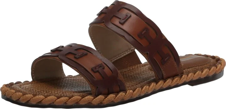 Sam Edelman Tatum Flat Sandal Maple Bourbon/Rich Cognac 10 Medium