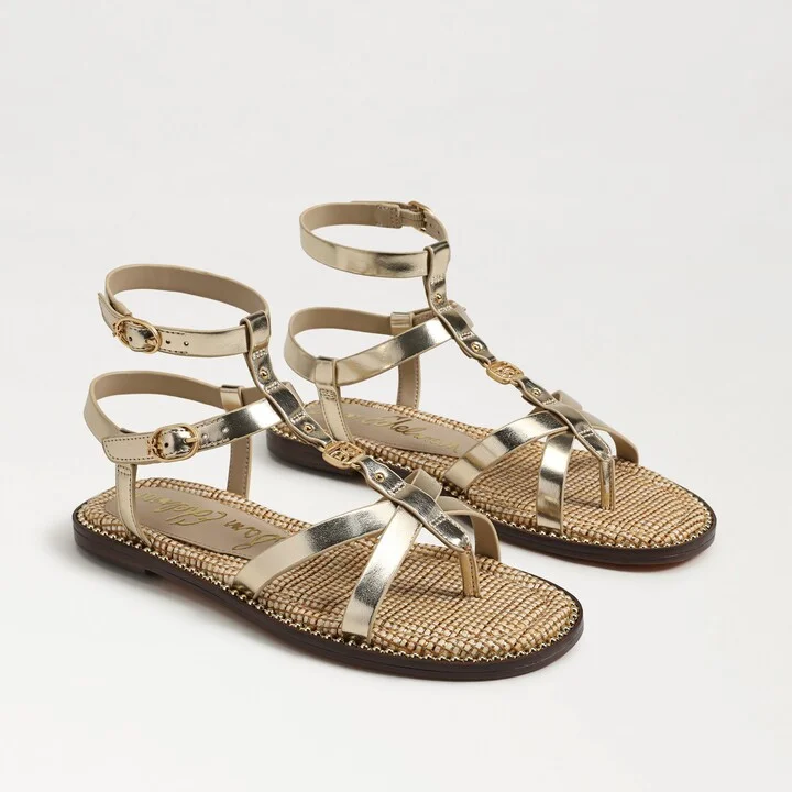 Sam Edelman Teeni Gladiator Sandal Amber Gold Leather