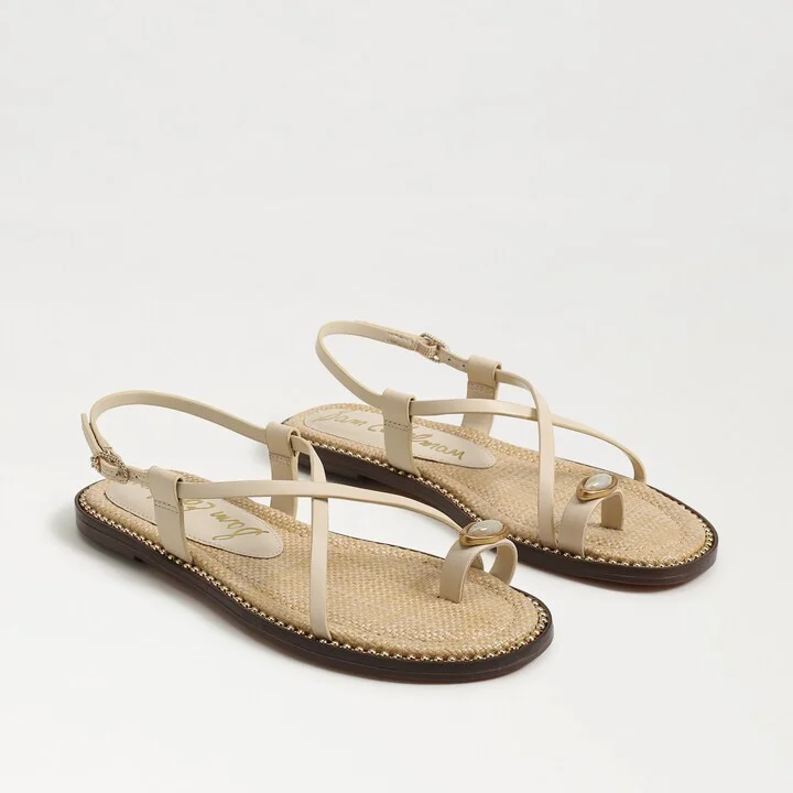 Sam Edelman Tenly Toe Strap Sandal Summer Sand Leather