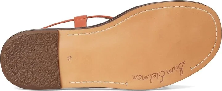 Sam Edelman Tenly Women's Sandals Orange Sunrise/Amber Gold : 5 M, Leather - Image 3