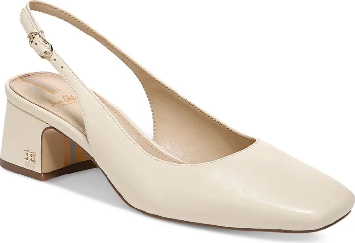 Sam Edelman Terra Snip-Toe Slingback Block-Heel Pumps