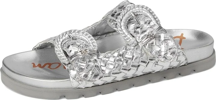 Sam Edelman Tiffanie Women's Sandals Silver : 8.5 M, Leather - Image 5