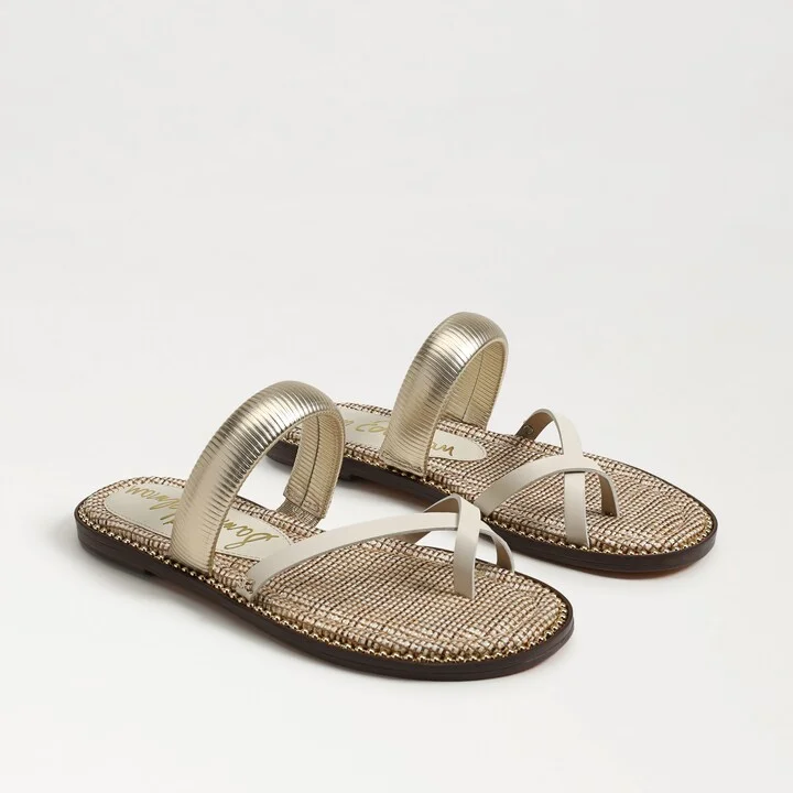 Sam Edelman Tillie Strappy Slide Sandal Modern Ivory Leather
