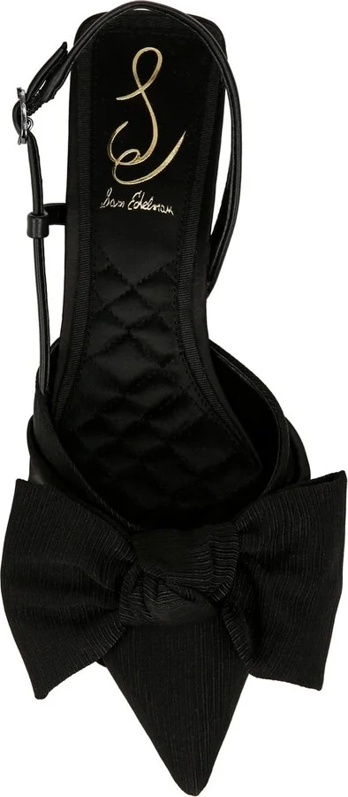 Sam Edelman Treena Bow Slingback Kitten Heel ~ Black - Image 2