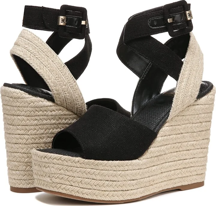 Sam Edelman Vada Wedge Sandal Black 9.5 Medium