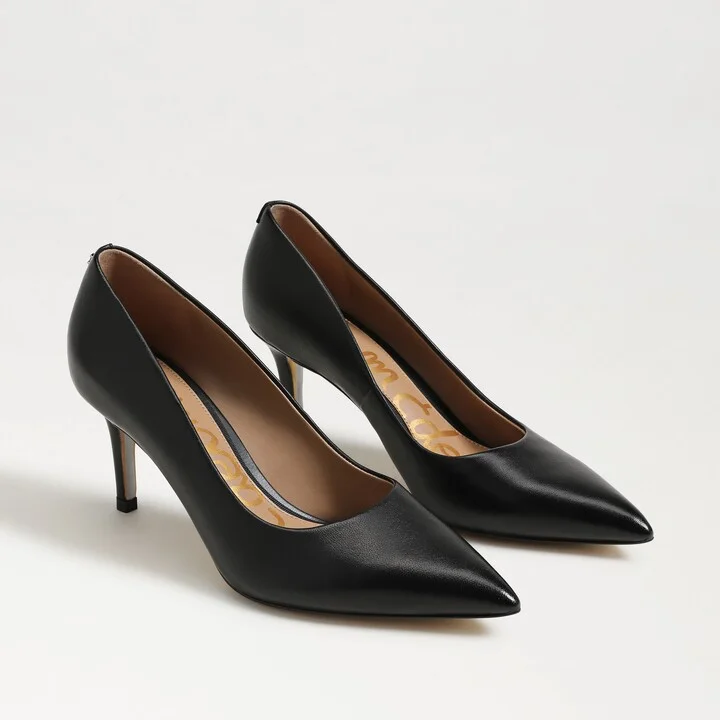 Sam Edelman Vienna Pointed Toe Pump Black Leather