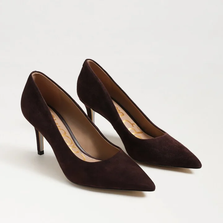Sam Edelman Vienna Pointed Toe Pump Cafe Noir Suede