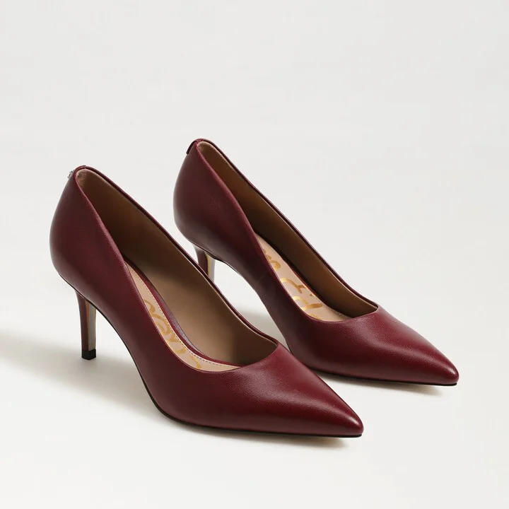 Sam Edelman Vienna Pointed Toe Pump French Merlot Leather