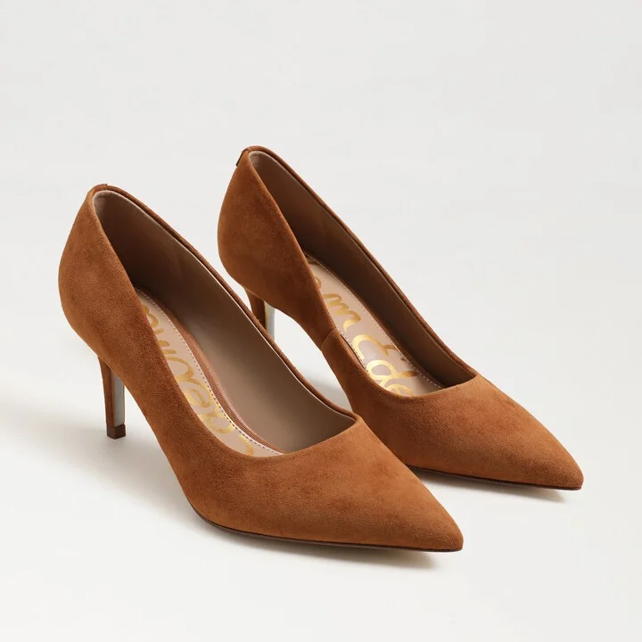 Sam Edelman Vienna Pointed Toe Pump Frontier Brown Suede