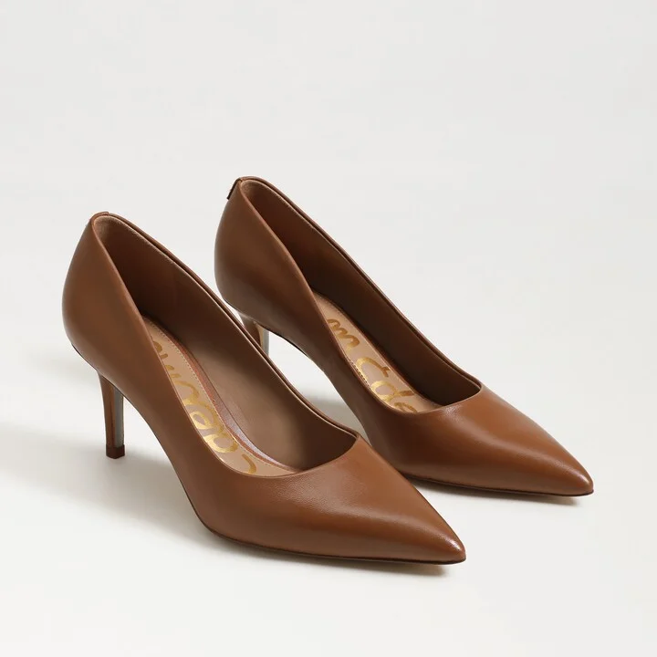 Sam Edelman Vienna Pointed Toe Pump Saddle Leather