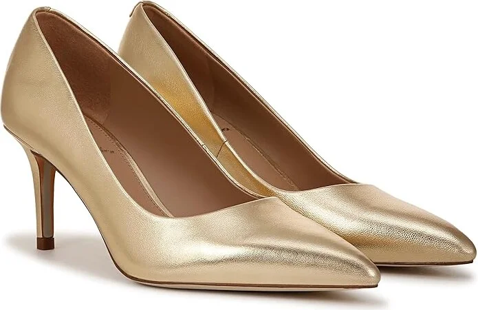 Sam Edelman Vienna Women's Shoes Amber Gold Leather : 10 M