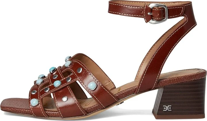 Sam Edelman Wayla 2 Women's Sandals Burnt Brandy Stone : 5.5 M, Leather - Image 6