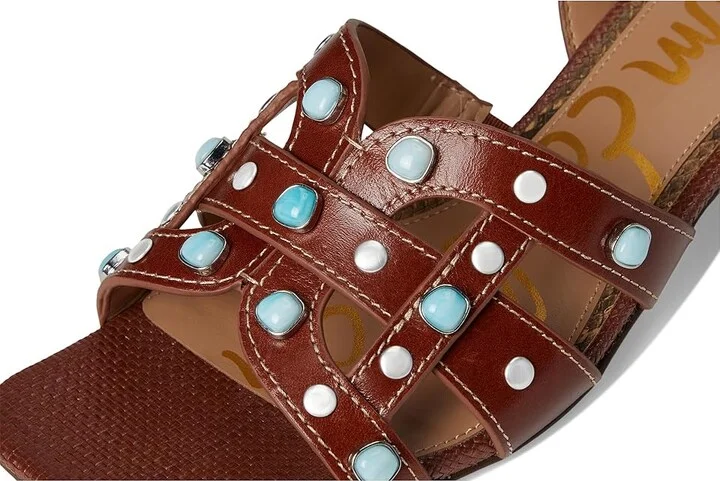Sam Edelman Wayla 2 Women's Sandals Burnt Brandy Stone : 5.5 M, Leather - Image 7