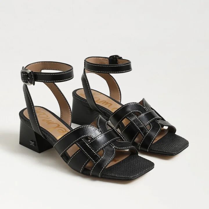 Sam Edelman Wayla Ankle Strap Sandal Black Leather