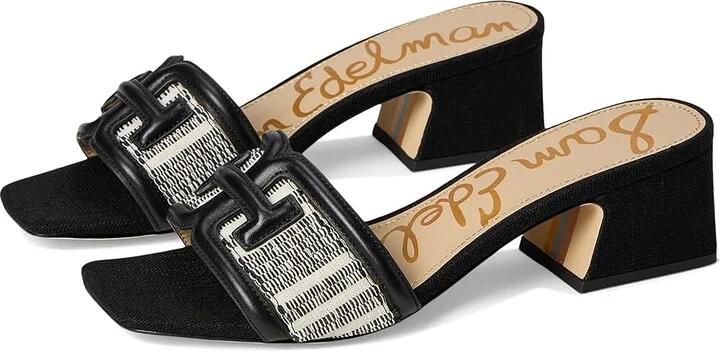 Sam Edelman Waylon Women's Shoes Black/Natural : 5 M, Leather/Rubber