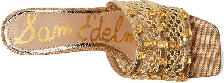 Sam Edelman Webster Women's Sandals Amber Gold : 7 M, Leather/Rubber - Image 2