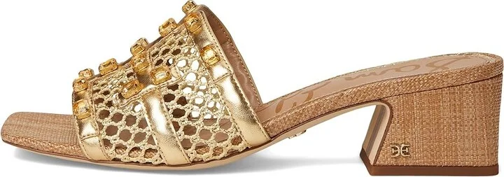 Sam Edelman Webster Women's Sandals Amber Gold : 7 M, Leather/Rubber - Image 6