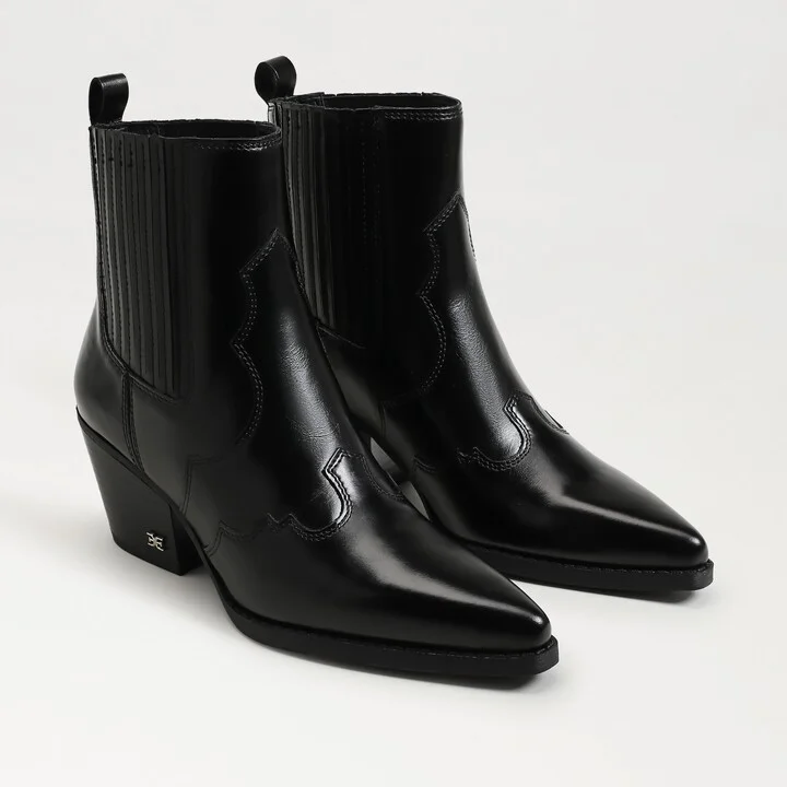 Sam Edelman West Ankle Boot Black Leather
