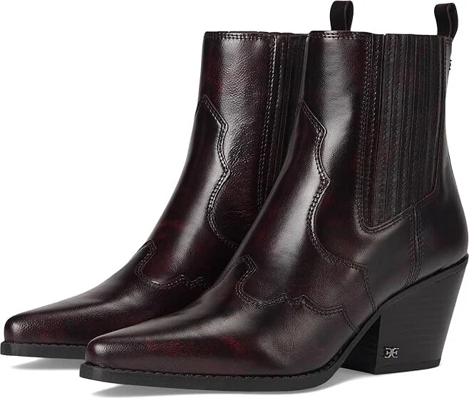 Sam Edelman West Women's Boots Merlot : 11 M, Leather