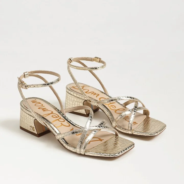 Sam Edelman Whitley Block Heel Sandal Jute Croco