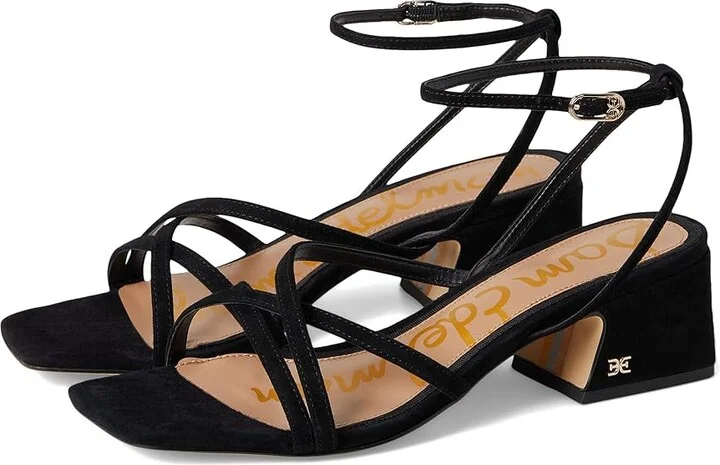 Sam Edelman Whitley Women's Sandals Black Suede : 8.5 M, Leather/Rubber