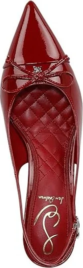 Sam Edelman Willette High Women's Heels Deep Scarlet : 8.5 M, Leather/Rubber - Image 2