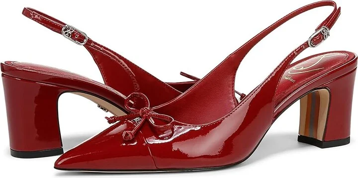 Sam Edelman Willette High Women's Heels Deep Scarlet : 8.5 M, Leather/Rubber - Image 4