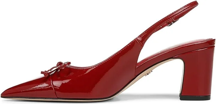 Sam Edelman Willette High Women's Heels Deep Scarlet : 8.5 M, Leather/Rubber - Image 5