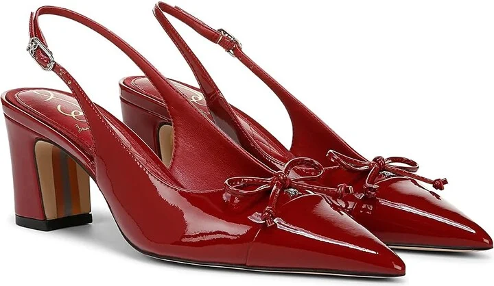 Sam Edelman Willette High Women's Heels Deep Scarlet : 8.5 M, Leather/Rubber