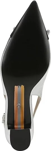 Sam Edelman Willette High Women's Heels Soft Silver/Black : 5 M, Leather/Rubber - Image 3