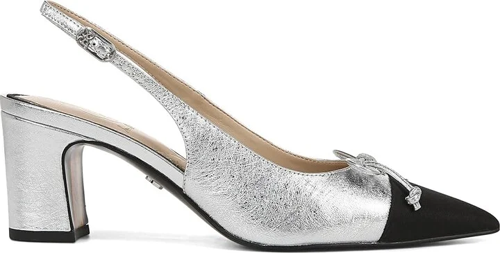 Sam Edelman Willette High Women's Heels Soft Silver/Black : 5 M, Leather/Rubber - Image 6