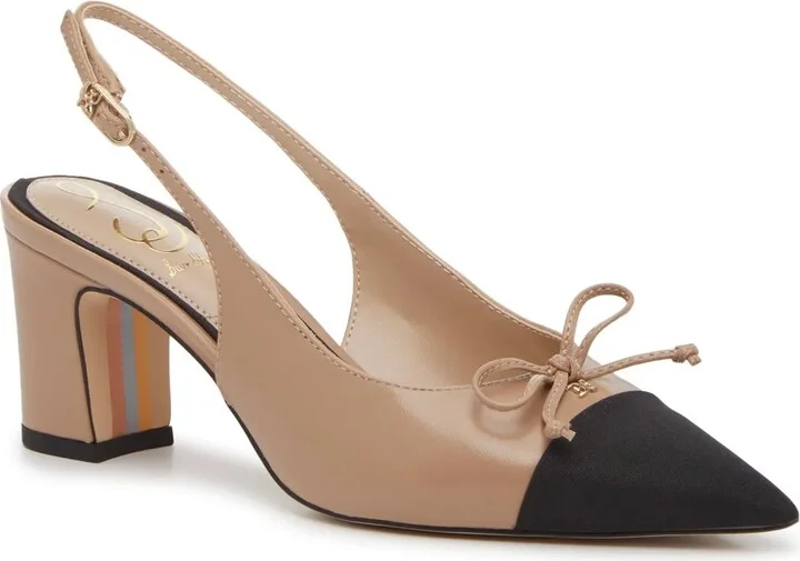 Beige/Black Leather/Fabric
