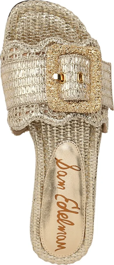Sam Edelman Women's Bambi Raffia Buckle Slide Sandals - Image 4